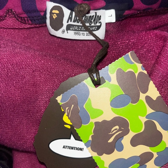Bape Purple and Pink Camo Zip up Jacket - Picture 8 of 8